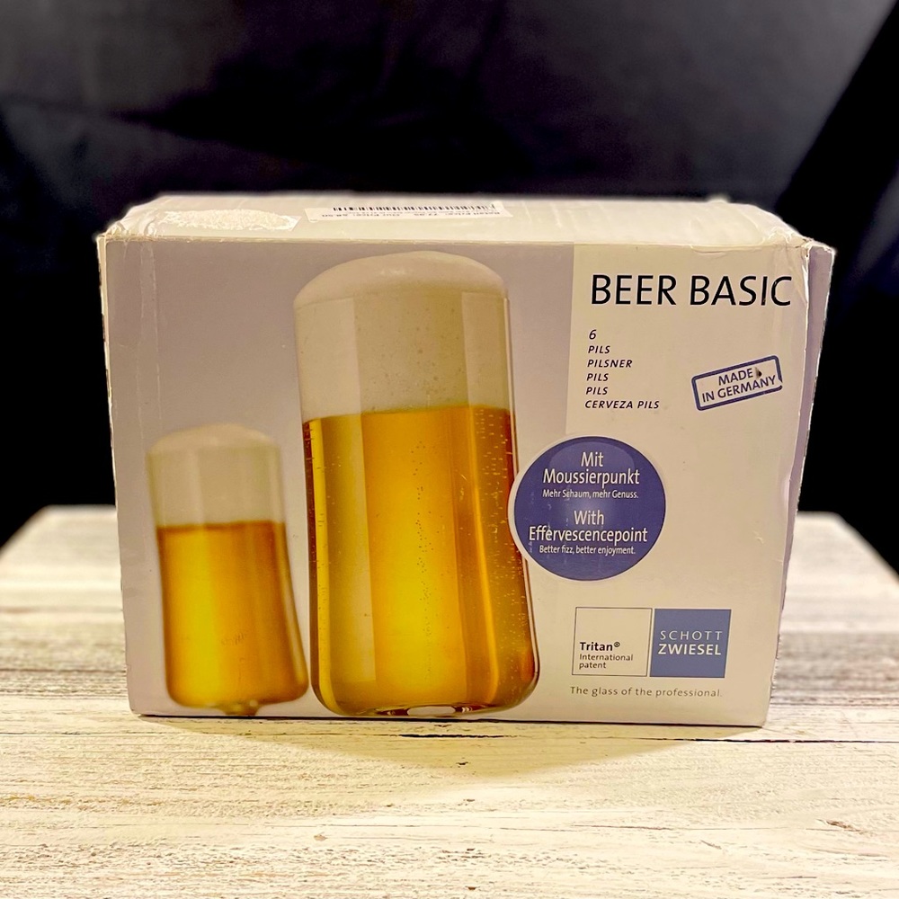 New Beer Basic pilsner glasses set of 6, 13.5 oz glasses